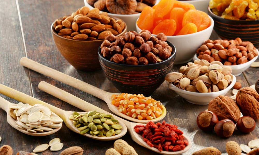 Dried fruit and nuts for more energy